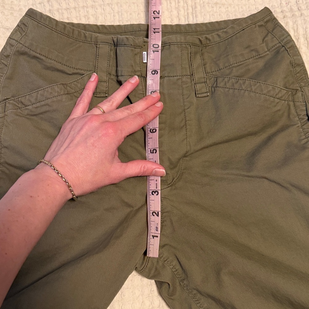 Abercrombie & Fitch Belted Barrel Pants Womens 25 Olive Green Loose Relaxed - Picture 5 of 7